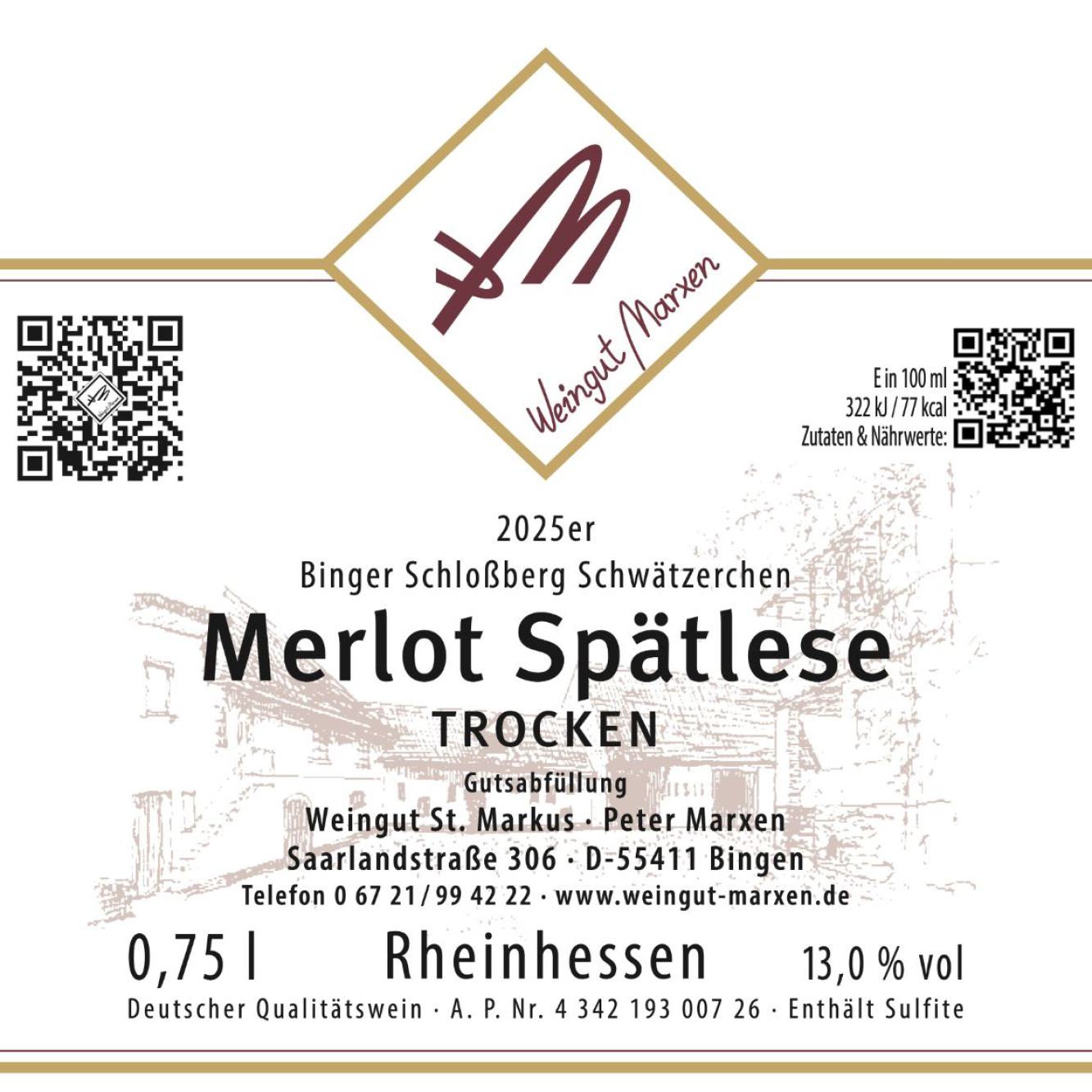 004 25_Etikett_Merlot Spätlese trocken