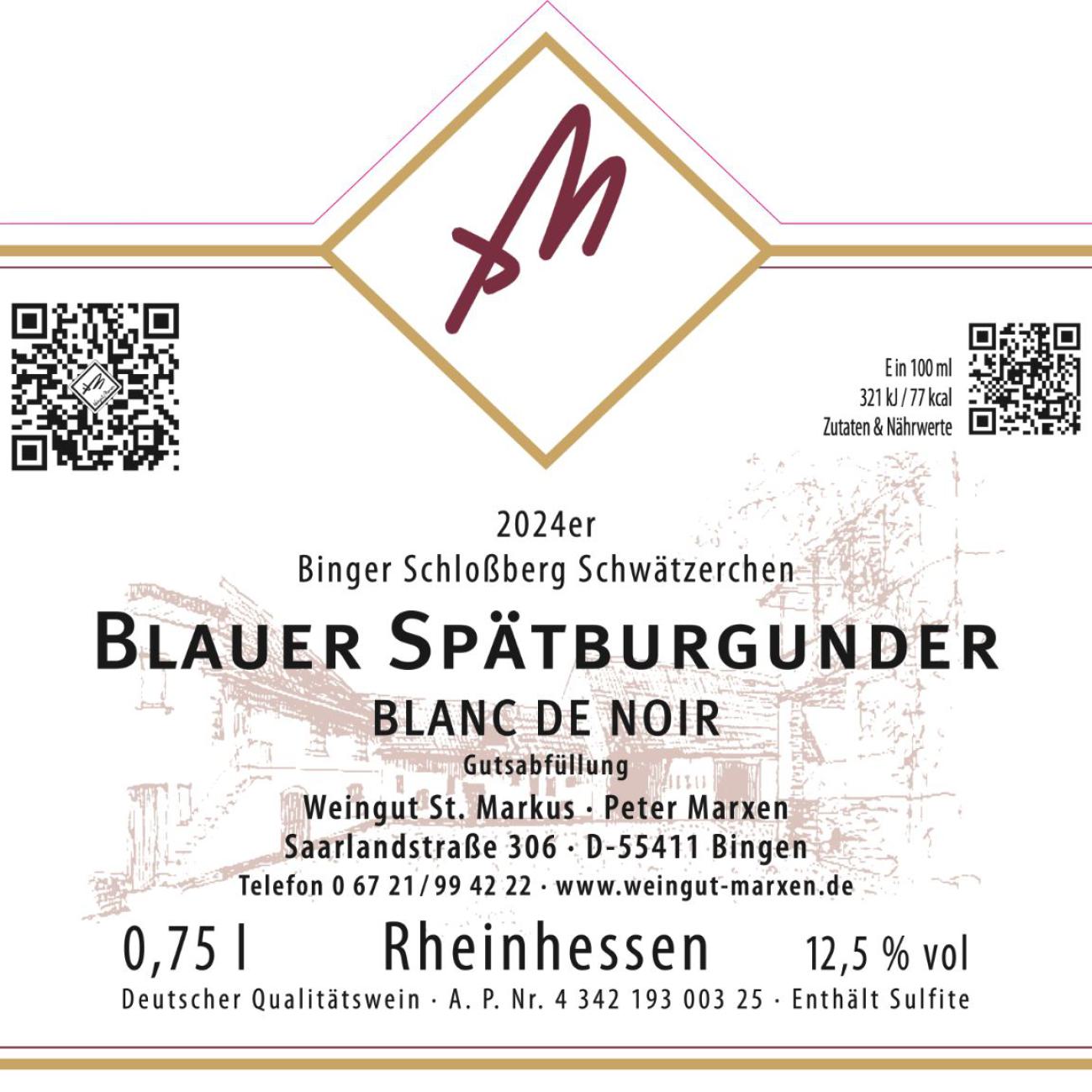 040 25_Etikett_Blanc de Noir Blauer Spätburgunder feinherb