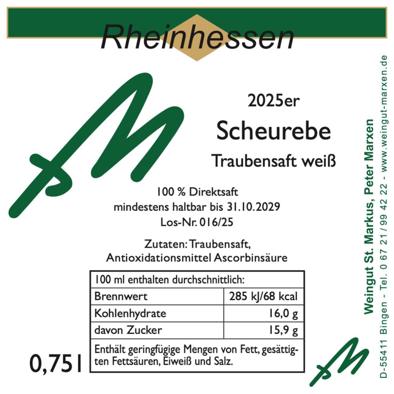 097 25_Etikett_Scheurebe Traubensaft